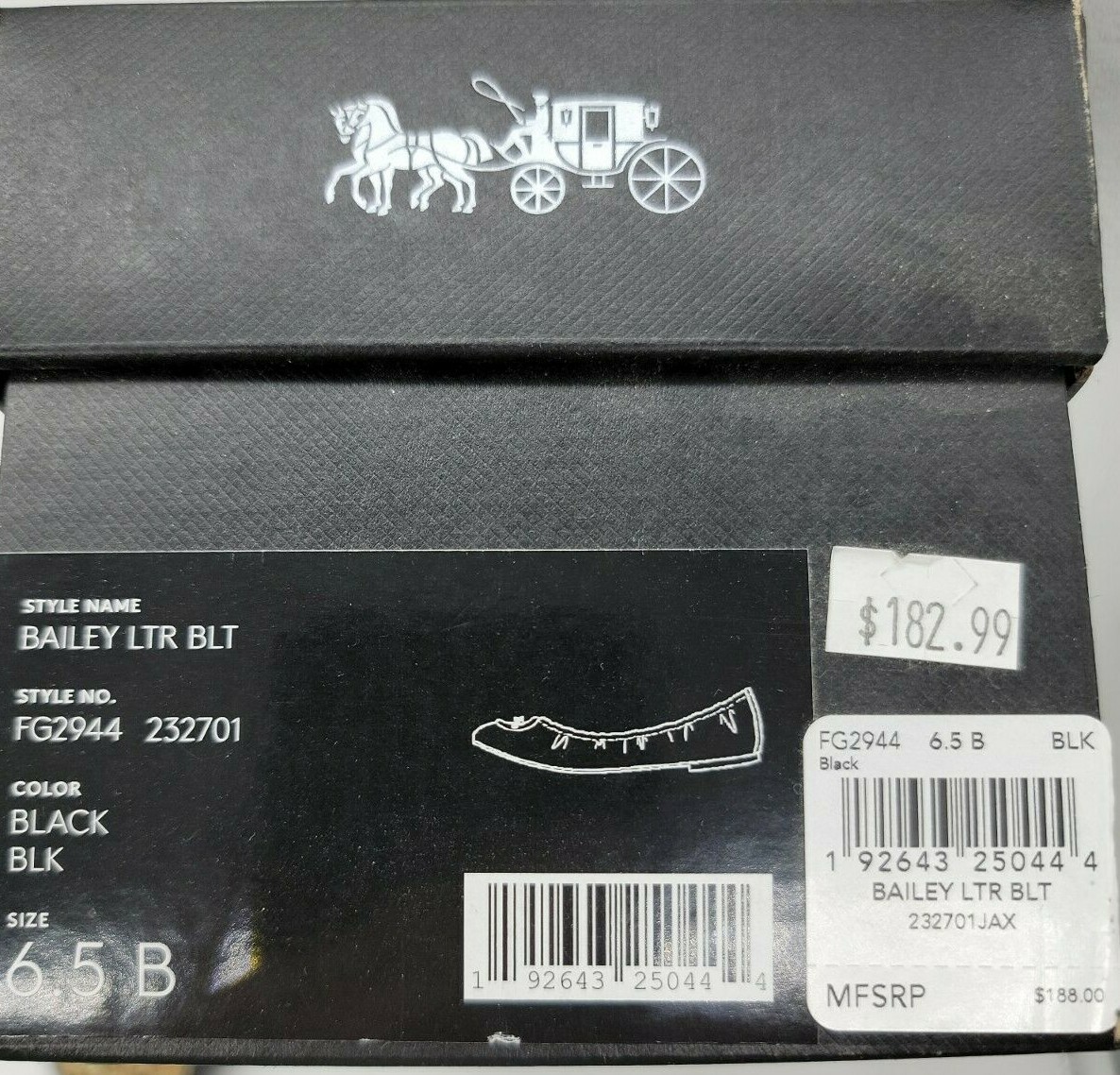 COACH BAILEY LEATHER BALLEY FLATS WOMEN SHOE FG2944 BLACK SIZE 6.5