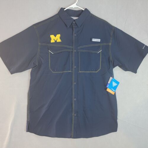 gim context Stripe Open Collar Shirt Size: M Blue Men | eBay