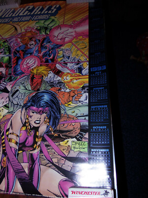 RARE Vintage Wildcats 1993 Calendar Comic Poster Jim Lee Scott Williams 24 rare-vintage-wildcats-1993-calendar-comic-poster-jim-lee-scott-williams-24-x36-ebay