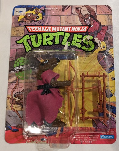 1988 Teenage Mutant Ninja Turtles Splinter Resealed Unpunched Card 10 ...