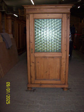 SEHR SCHÖNE ANTIKE WEICHHOLZ 1 TÜRER VITRINE / SCHRANK!