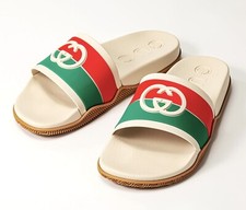 Gucci Women's Interlocking GG Slides Sandals Shoes 37