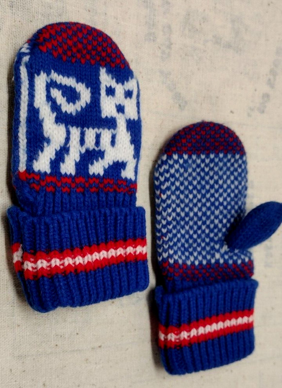 VTG Toddler Mittens Vintage Kitten authentic early 80s 70S Acrylic Wool
