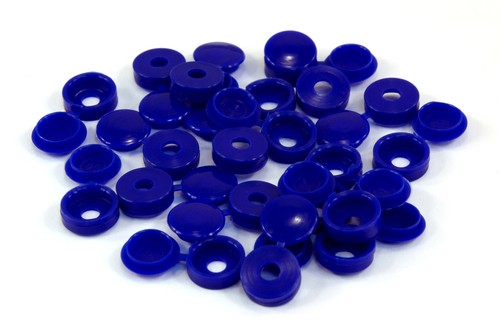 20 COLOUR SMALL PLASTIC HINGED SCREW FOLD OVER COVER CAPS 6g/8g Gauge M3.5 & M4 - Picture 24 of 81