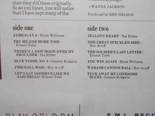 "Wanda Jackson Salutes The Country Music Hall Of Fame". Capitol. Stereo. 1966. - Picture 3 of 22