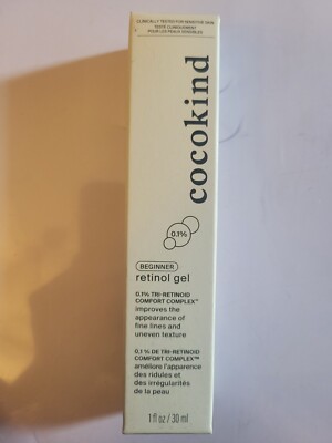 NIB Cocokind 0.1% retinol gel tri-retinoid comfort complex 1 fl oz