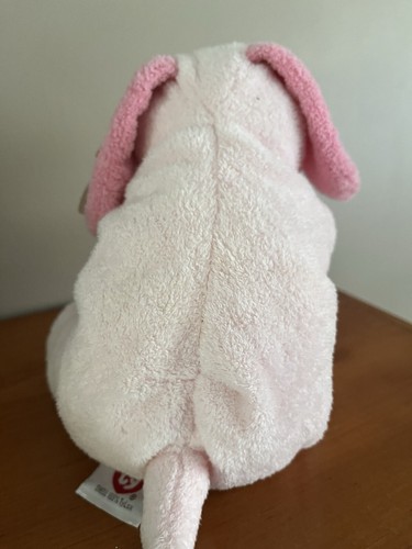 Baby Ty Pluffies 2006 Pink Whiffer Puppy Dog 9" Soft Floppy Plush With Ear Tag! - Picture 5 of 7