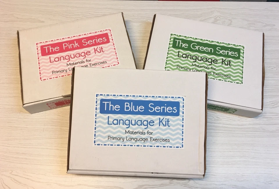 The Pink, Blue & Green Series - Montessori Materials - 3 Complete Language Kits