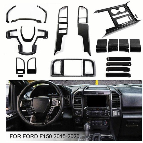Car Carbon Fiber Interior & Exterior Accessories Trim for Ford F150 2015-2020 US - Picture 39 of 56