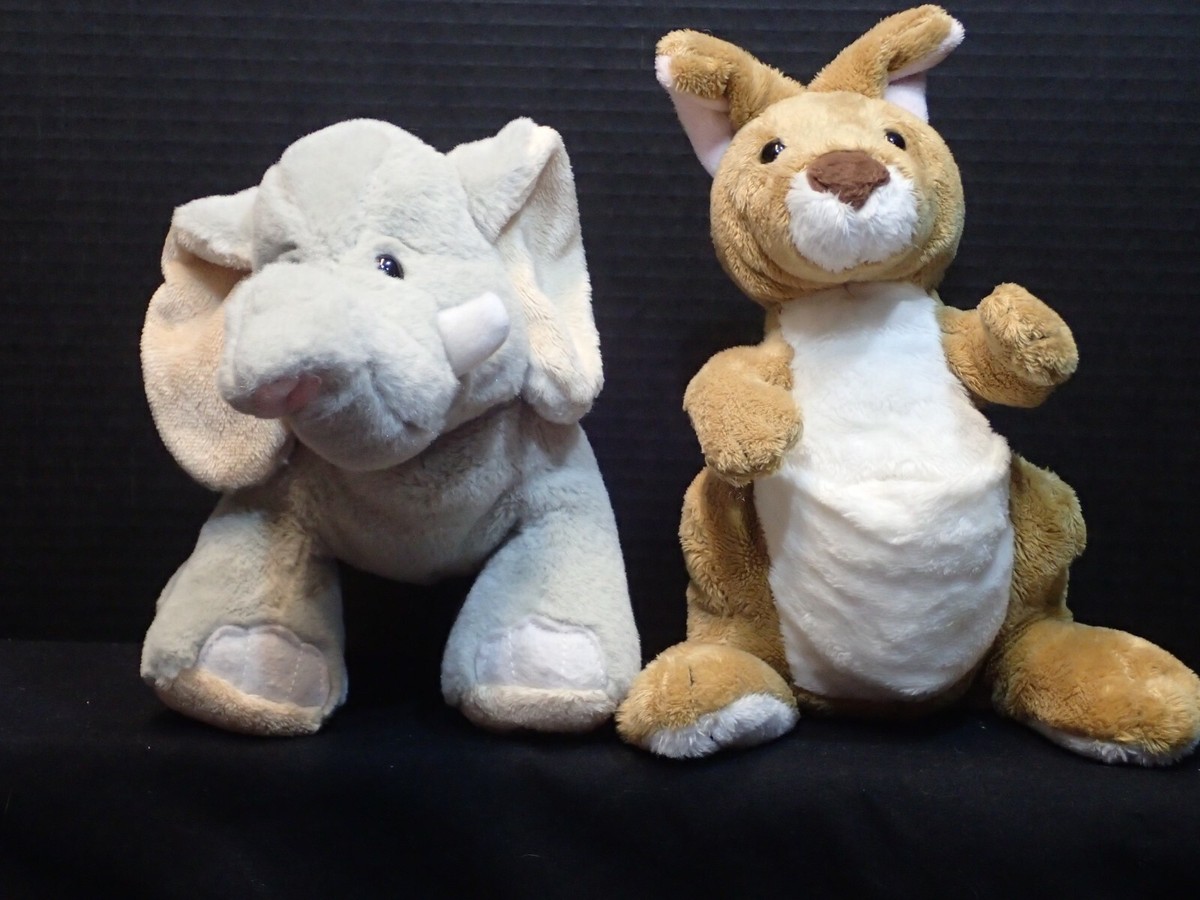 WEBKINZ LOT OF VELVETY ELEPHANT KANGAROO PLUSH GANZ NO CODES