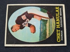 1958 Topps Football Card # 45 Chet Hanulak - Cleveland Browns (VG/EX)