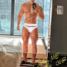 ADANNU Men Sexy hollow out Cotton Boxer Briefs Low Rise Underpants Jockstrap