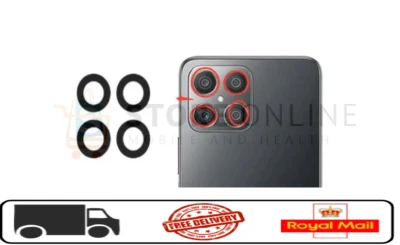 MY STORE For Honor X8 4G 2022 Replacement Back Rear Camera Glass Lens With Self Adhesives
