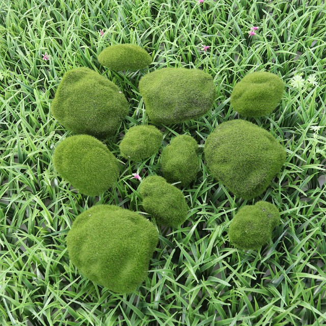 Simulazione muschio pietre verdi irregolari erba pianta da giardino fai da te micro paesaggio- Simulazione muschio pietre verdi irregolari erba pianta da giardino fai da te micro paesaggio-