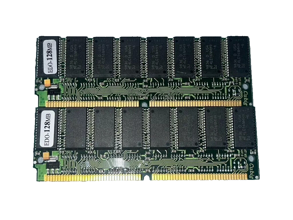 Micron Cubig 256MB 2x128MB 72-Pin EDO Memory SIMM RAM 5V 3V 60ns Power Mac