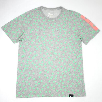 grey and lime green nike shirt
