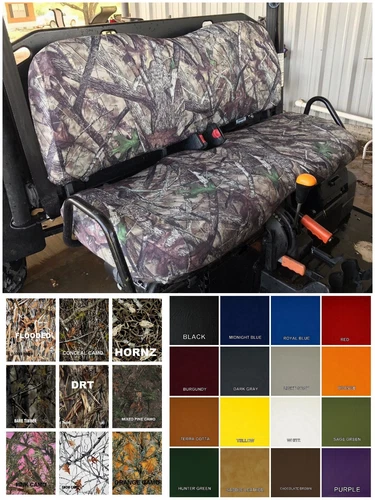 John Deere Gator Bench Seat Covers XUV 825i in BARE TIMBER CAMO  or 25 Colors