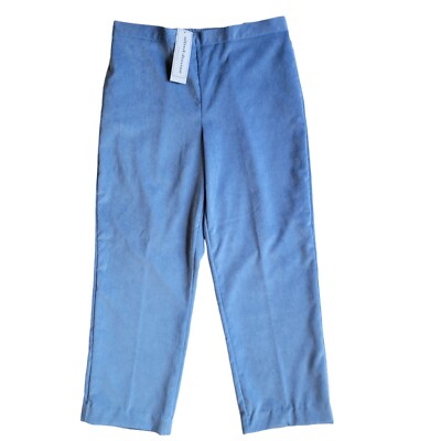 NWT Alfred Dunner Women's 14 Classic Fit Blue Pull On Pants Back Elastic Waist.