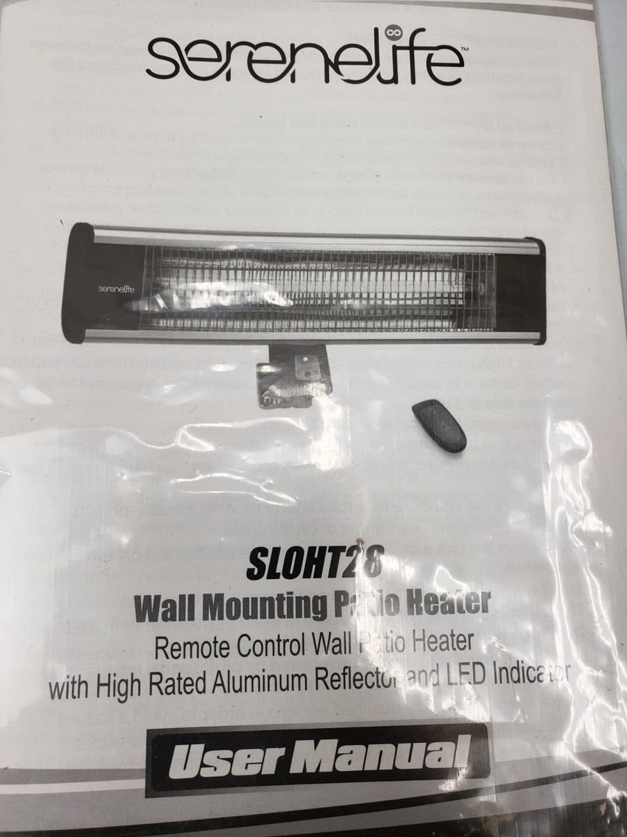 New SERENELIFE Wall Mounting Aluminum SLOHT28 Patio Space Heater With  REMOTE | eBay