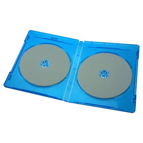 5 Paquetes DVD CD Blu-ray Estuche Dos Discos Almacenamiento 11mm Azul Soporte Cubierta Frontal Transparente - Imagen 5 de 6