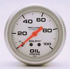 Auto Meter Ultra-lite Mechanical Oil Pressure Gauge 2-58 In. 0-100 Psi 67mm