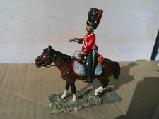Tradition or similar, British Guards Officer mounted on horse, 54mm lead, LM