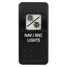 OTRATTW Carling Technologies Contura II Rocker only, NAV/ANC LIGHTS, WHITE LENS