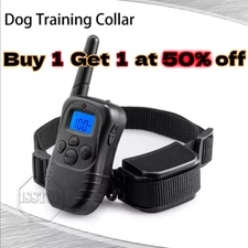 Dog Training Shock Waterproof Bark Collar Remote Rechargeable Hunting Trainer US