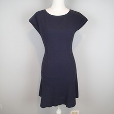 Elie Tahari Black Blue Sheath Dress Size xs stretch r9