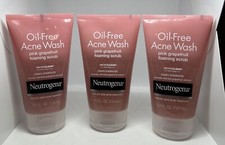 NEUTROGENA (Lot of 3) Oil-Free Acne Wash Pink Grapefruit Scrub FREE SHIPPING!