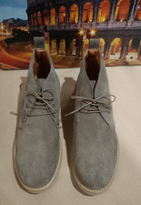 Scarpe stivaletto polacchine uomo con lacci color tortora (taupe)