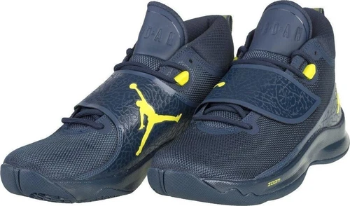 JORDAN SUPER.FLY 5 PO MEN SIZE 11.5 NEW ARMORY NAVY ELECTROLIME SUPER RARE COMFY