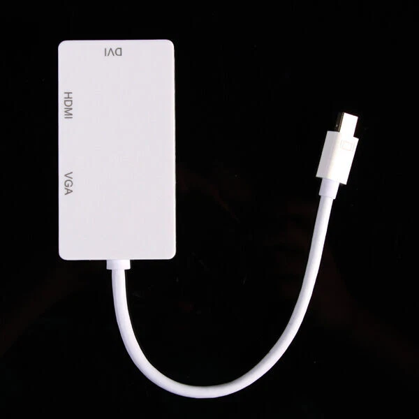 Mini DP ThunderBolt To VGA DVI HDMI HD Video Cable Adapter For Apple Mac Pro Air - Image 3 of 4