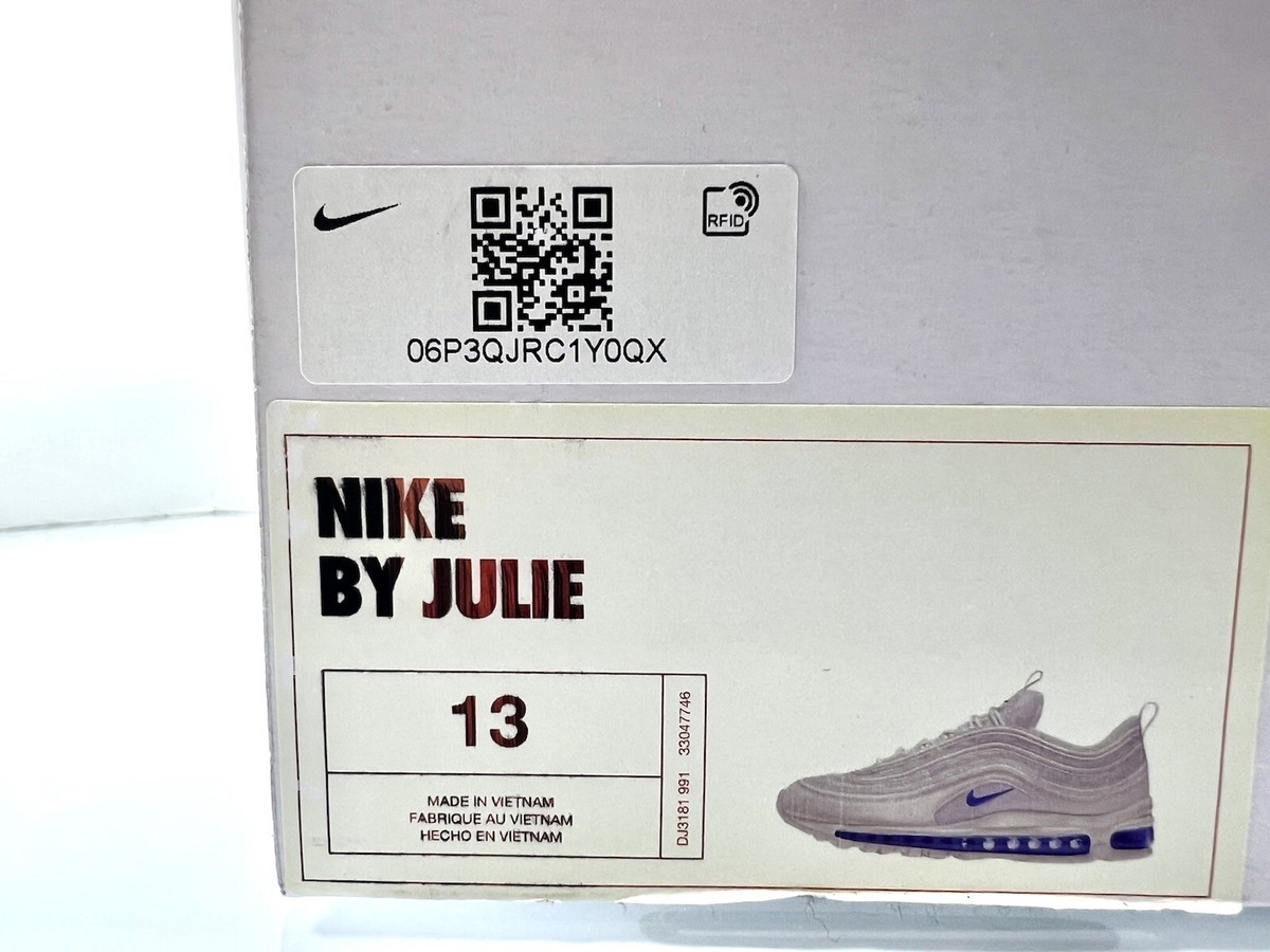 NIKE ID BY YOU AIR MAX 97 WHITE BLUE REFLECTIVE DJ3181 991 sz 13 — product photo 12 of 12