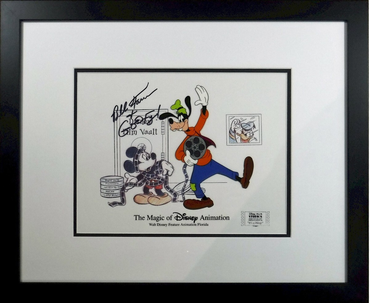 🟣 GOOFY cel Autographed Disney MGM Studio Bill Farmer It's a Wrap
