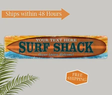 Personalized Surf Shack Decor Sign Beach House Custom Gift 4x18 104182002008