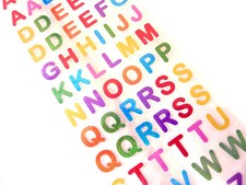 Coloured Glitter Sticky Adhesive Letters Alphabet Labels Stickers for Craft WD48