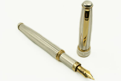 Pompeii Solid Silver Fountain Pen Medium Nib Pelikan Cartridges - Main Image