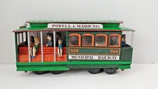 Vintage Tin Municipal Railway 504 Trolley Car Friction Toy with Ringing Bell