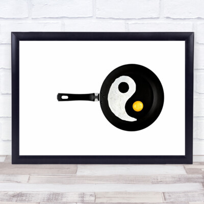 Tai Jitu Yin Yang Yin-Yang Pfanne Bratei Wandkunstdruck