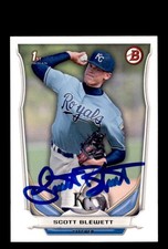 Signed Baseball Card Auto 2014 Bowman Draft #DP54 Scott Blewett Royals