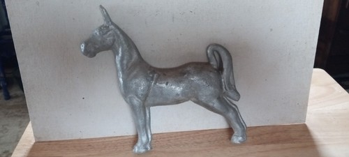VINTAGE 1950'S CAST ALUMINUM HORSE GATE ORNAMENT OR FENCE TOPPER L@@K!!