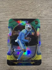 2022 Panini Select Concourse Jameson Williams #57 Green  Yellow Prizm Die-Cut RC