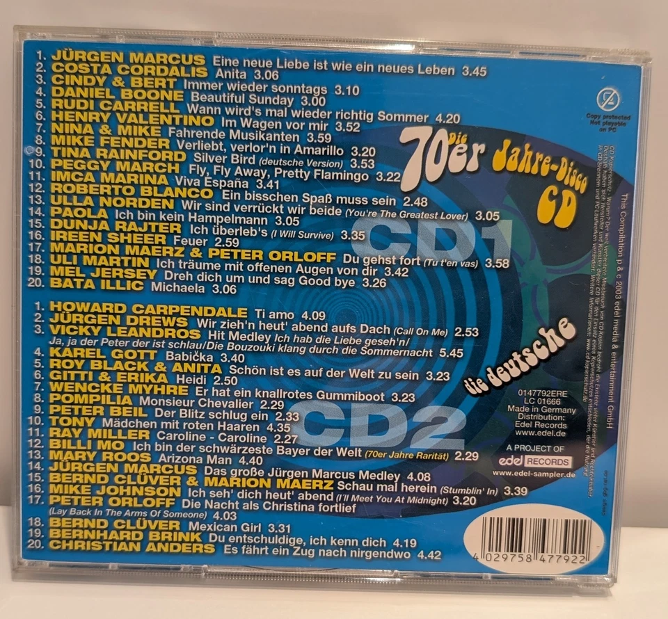 Die 70er Jahre Disco CD - die deutsche | 2 CDs | Zustand neuwertig - Bild 2 von 2