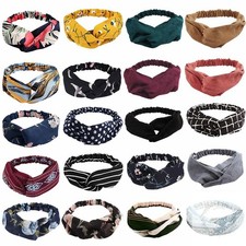 Boho Knotted Twisted Floral Headbands 20 Pack Elastic Headband Hair Accessories