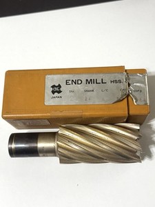 Nice HSS 2” X 1-1/4” X 4” X 6-1/2” End Mill 8 Flute Very Good 54564