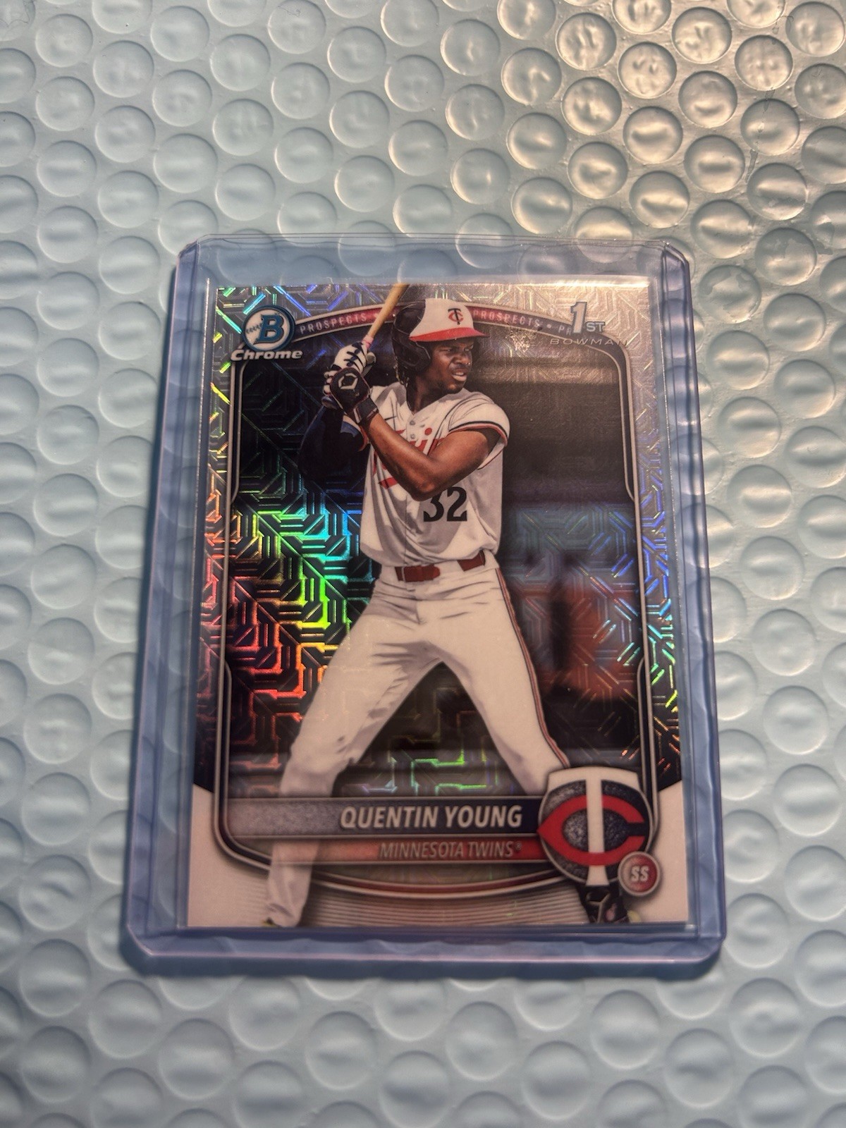 Bowman 2025 Mojo Draft Quentin Young Twins Chrome Prospects 1st Bowman #BDC-92
