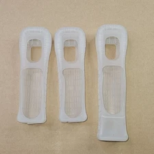 Nintendo Wii Remote Silicone Jacket Sleeve Lot of 3 Clear Translucent