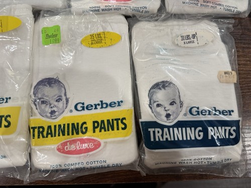 Huge Lot Vintage Gerber NEW Baby Shirt Training Pants Underwear Cotton 70’s 80’s - Picture 3 of 18