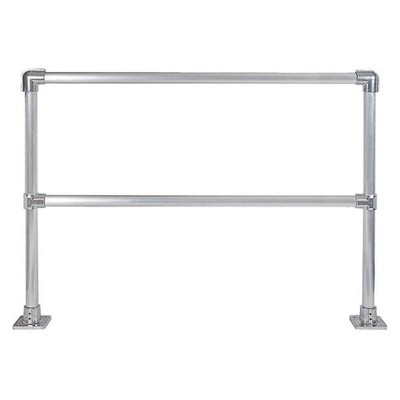 HOLLAENDER 50230 Handrail Section,6 Ft,Aluminum Mil 39K860